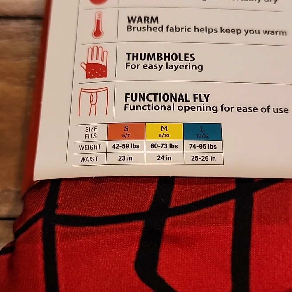 ClimateRight by Cuddl Duds Spiderman Boys Thermal Set Size Medium 8/10 - Picture 8 of 11